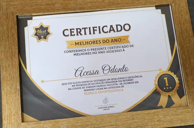Eleitos o Melhor Dentista e a Melhor Clínica Odontológica de Vargem Grande Paulista em 2023 pelo prêmio Next